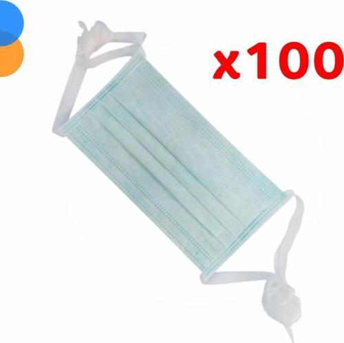 Bağcıklı 3 Katlı Cerrahi Maske 100'lü - 1 Kutu