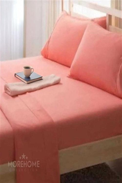 Tek Kişilik Lastikli Çarşaf Seti + YASTIK KILIFI Gülkurusu