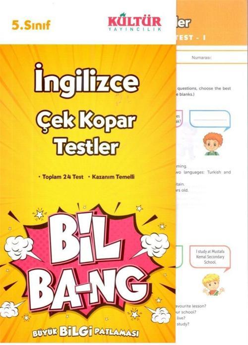 Kültür Yayınları 5. Sınıf İngilizce Bil-Bang Çalışma Testi