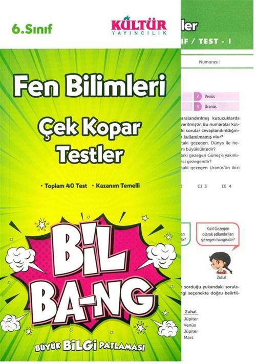Kültür Yayınları 6. Sınıf Fen Bilimleri Bil-Bang Çalışma Testi