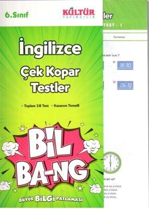 Kültür Yayınları 6. Sınıf İngilizce Bil-Bang Çalışma Testi