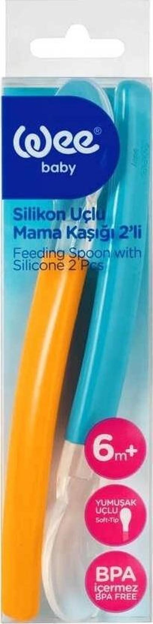 Nessiworld  Wee Baby Mama Kaşığı Silikon Uçlu 2li 122