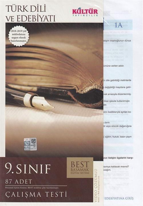 Kültür Yayınları 9. Sınıf Türk Dili Ve Edebiyatı Çalışma Testi