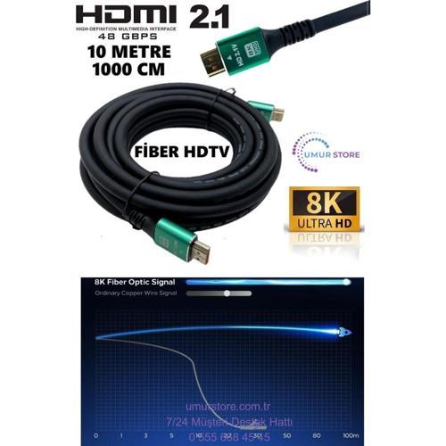 10K 8k HDMI Kablo Fiber Premium Tv Gaming Playstation Xbox Uydu V2.1