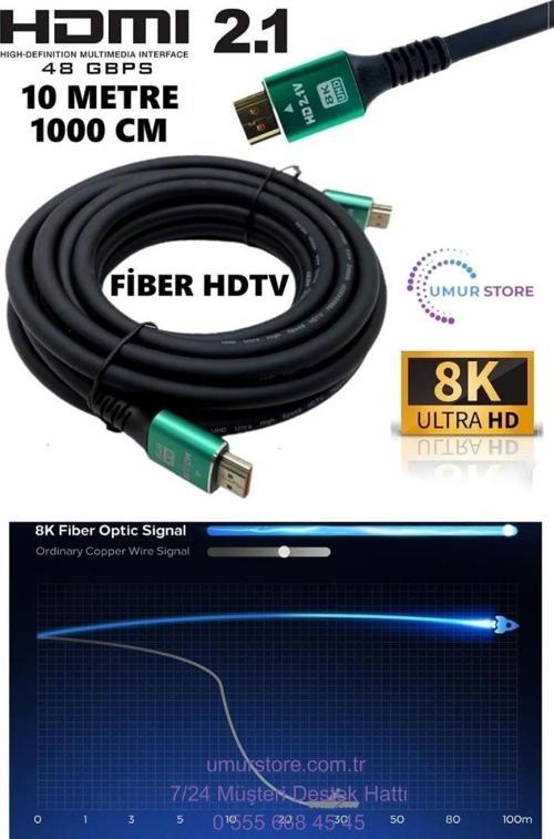 10K 8k HDMI Kablo Fiber Premium Tv Gaming Playstation Xbox Uydu V2.1