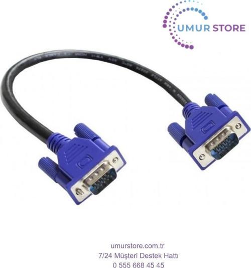 15 Pin Erkek Erkek VGA Kablo 50 cm VGA Kablo Yarım Metre VGA Kablo