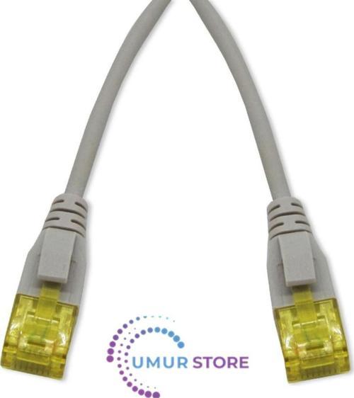 CAT.6A Ince Tip Patch Kablo, U/utp, 0.5 Metre, Awg 28, Gri Renk, Lszh beek CAT.6A Slim Patch Cable, 
