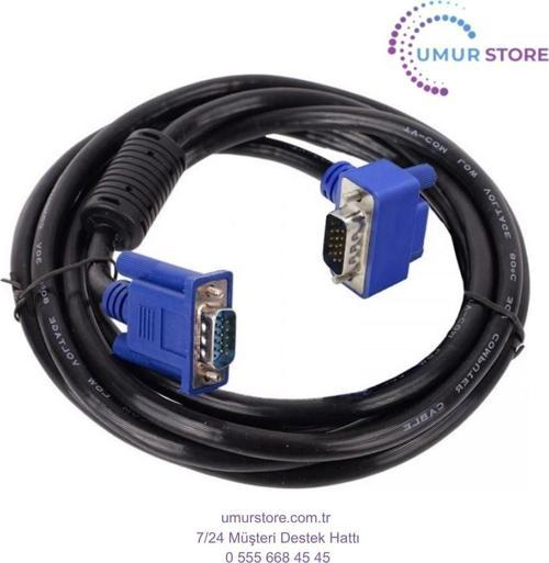 VGA L Tipi Erkek Erkek Kablo 90 Derece 15 Pin VGA Kablo 3m