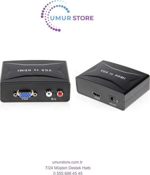 Vga To Hdmi Çevirici Dönüştürücü