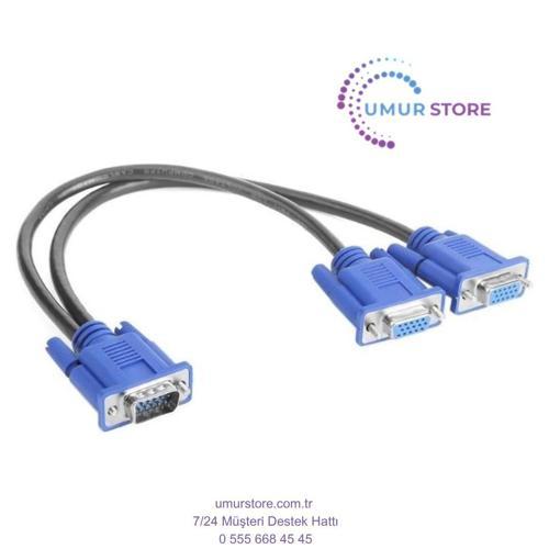 VGA Y Kablo VGA Splitter Kablo 2 Li VGA Çoklayıcı Kablo
