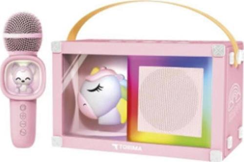Taşınabilir RGB Işılı Sevimli Figürlü Mikrofonlu Karaoke Bluetooth Hoparlör