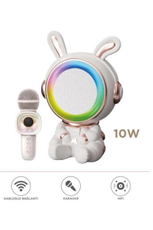 Taşınabilir RGB Işılı Sevimli Figürlü Mikrofonlu Karaoke Bluetooth Hoparlör