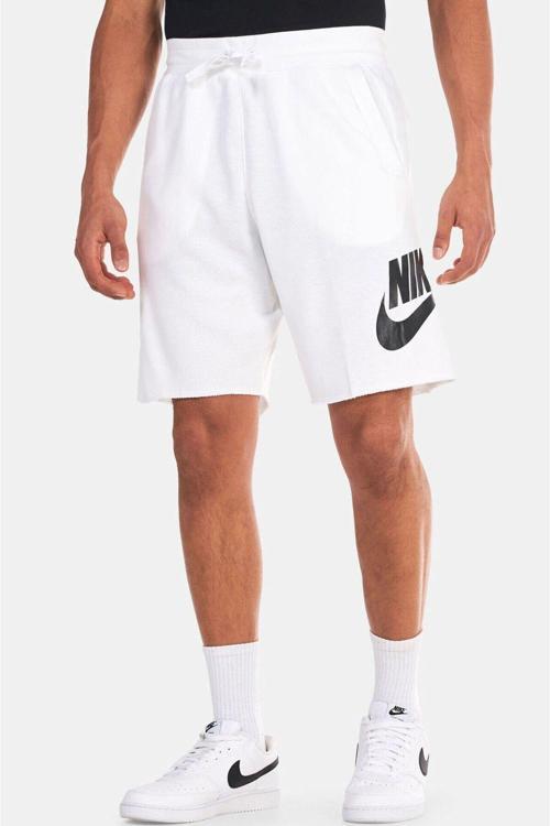 Sportswear Alumni Cotton Swoosh Shorts White Baskılı Erkek Şort Beyaz