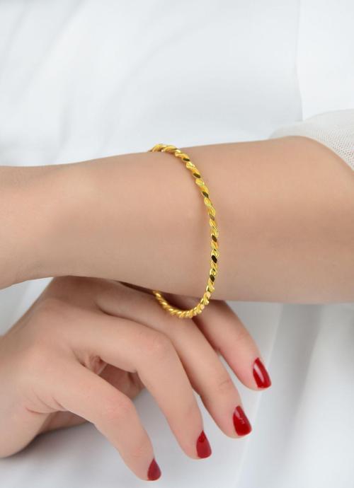 14 gr (GRAM) 22 Ayar Paftalı Burma Bilezik Yatırımlık Işçiliksiz