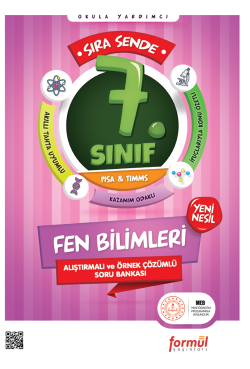 Formül Yayınları 7. Sınıf Fen Bilimleri Alıştırmalı ve Örnek Çözümlü Soru Bankası