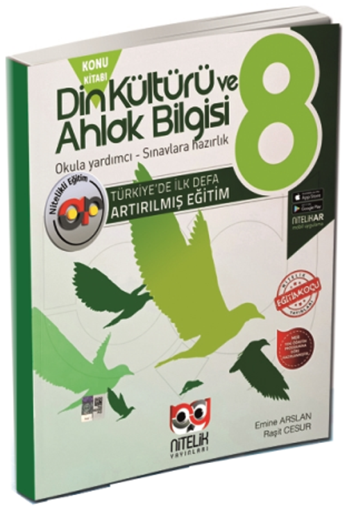Nitelik Yayınları 8. Sınıf Din Kültürü ve Ahlak Bilgisi Artırılmış Konu Anlatım
