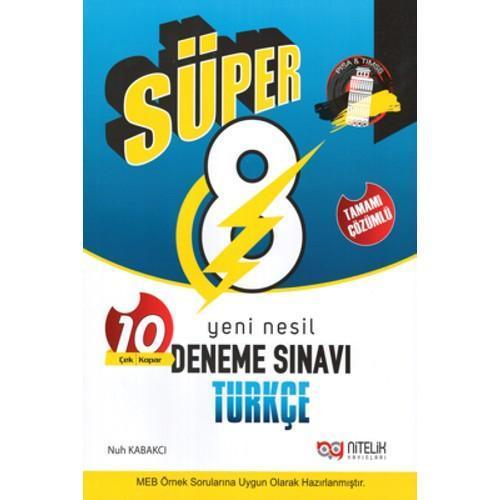 Nitelik Yayınları 8. Sınıf Süper Yeni Nesil Türkçe 10 Deneme Sınavı