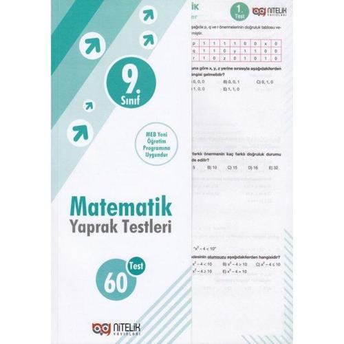Nitelik Yayınları 9. Sınıf Matematik Yaprak Test