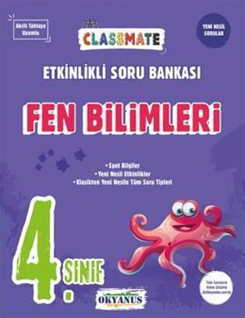 Okyanus Yayınları 4. Sınıf Classmate Etkinlikli Fen Bilimleri Soru Bankası