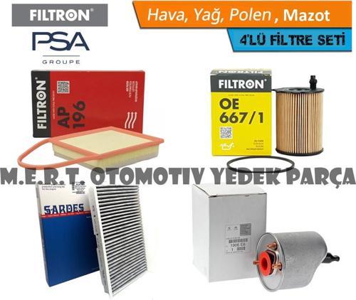Citroen C4 1.6 e-HDi Filtre Bakım Seti 2011-2015
