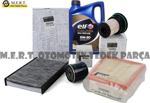 Megane 4 Orjinal Yağ Bakım Kiti Filtre Seti 1.5 Dci