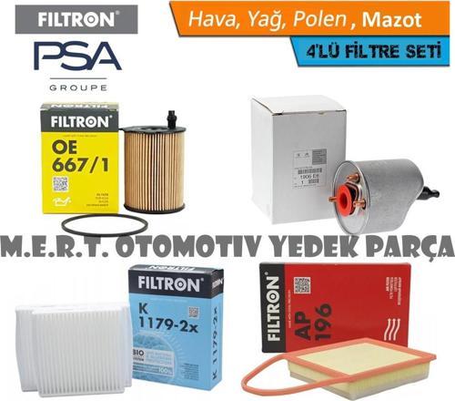 Peugeot 208 1.6 HDi FİLTRON Filtre Bakım Seti 2013-2018
