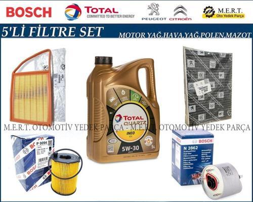 Peugeot 508 1.6 E-Hdi Filtre Bakım Seti + Motor Yağı