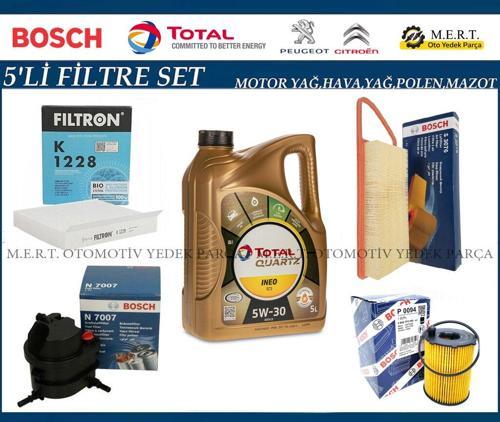Peugeot Bipper 1.4 Hdi Filtre Bakım Seti + Motor Yağı