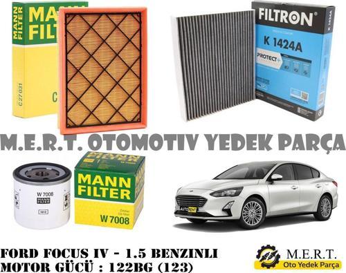 Ford Focus Iv 1.5 Benzinli Mann Filtre Bakım Seti 2019-2022