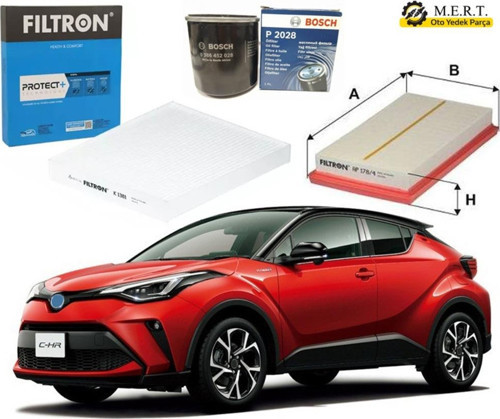 Toyota C-Hr 1.2 Benzinli Filtre Bakim Seti 526481389