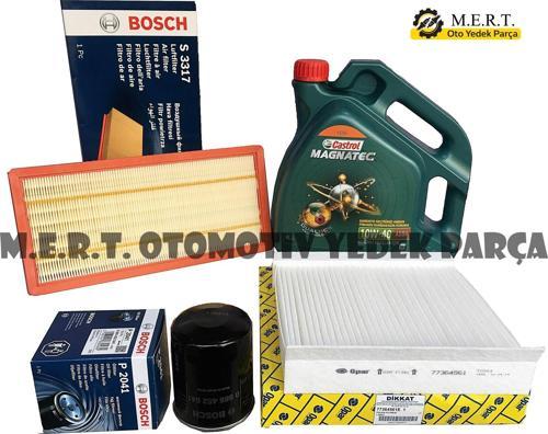 Fiat Egea 1.4 Yağ Bakım Filtre Seti + Castrol Magnatec