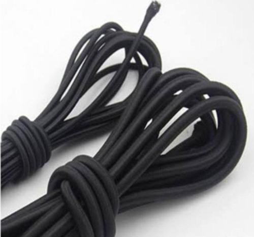 Yuvarlak Lastik Ip 2,5 Mm Kalınlık Sert Dayanıklı 1/18 Kat Siyah 10 Mt