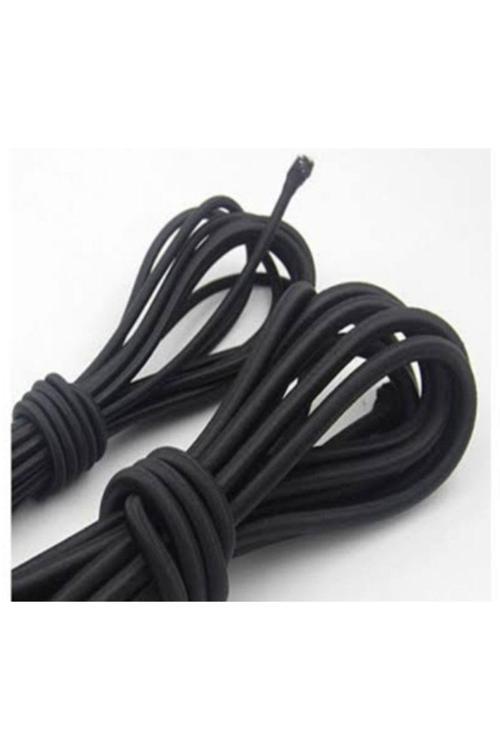 Yuvarlak Lastik Ip 2,5 Mm Kalınlık Sert Dayanıklı 1/18 Kat Siyah 5 Mt