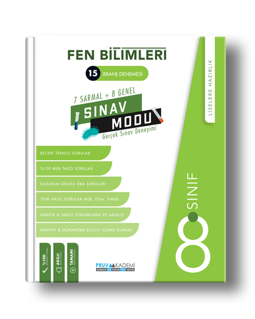 Pruva Yayınları 8. Sınıf Fen Bilimleri Sınav Modu 