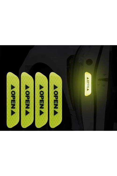 Araba Motorsiklet Reflektif Araç Kapı Stickerı 4 Adet