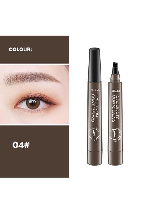 Kaş Maskarası,Kaş Kalemi Microblading Ucu Tırtıklı Likit Kaş Kalemi(Kahve)