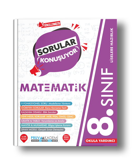 Pruva Yayınları 8. Sınıf Matematik Sorular Konuşuyor