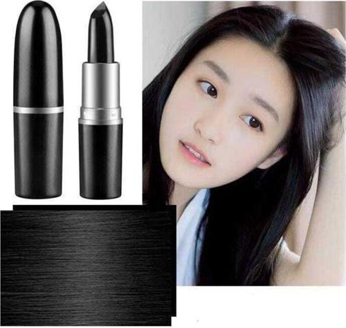 Ruj Şeklinde Şaç Sakal Bıyık Beyaz Kapatıcı Stick Boyası (Siyah )