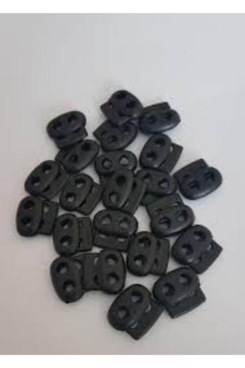 Çift Delikli Ip Kordon Stoperi (50 Adet)(Plastik)