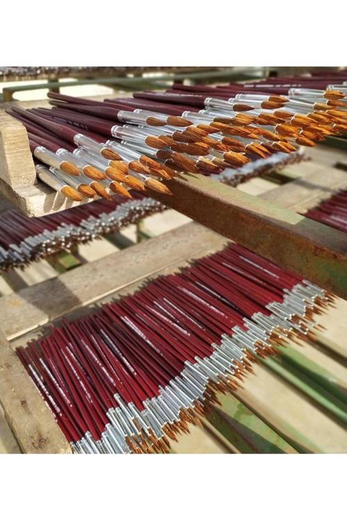 Resim Art,Sanat,Okul, Samur Kılı Akrilik Boya,Guaj Boyama Fırça Seti (5 Adet )3-No