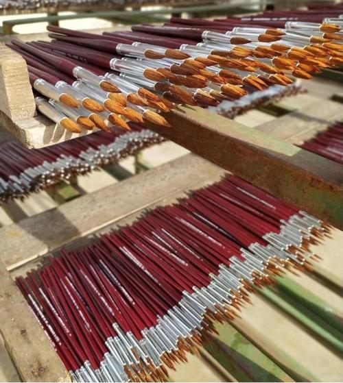 Resim Art,Sanat,Okul, Samur Kılı Akrilik Boya,Guaj Boyama Fırça Seti (5 Adet )4-No
