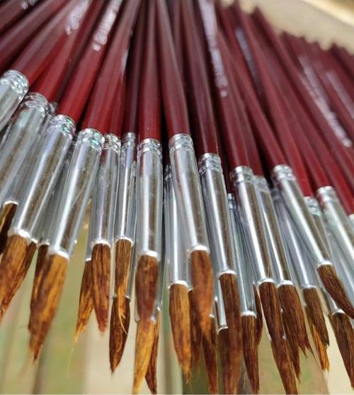 Resim Art,Sanat,Okul, Samur Kılı Akrilik Boya,Guaj Sulu Boyama Fırça (1 Adet ) 11 No