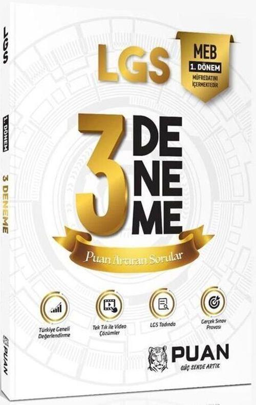 Puan Yayınları 8. Sınıf 1. Dönem 3 lü Deneme