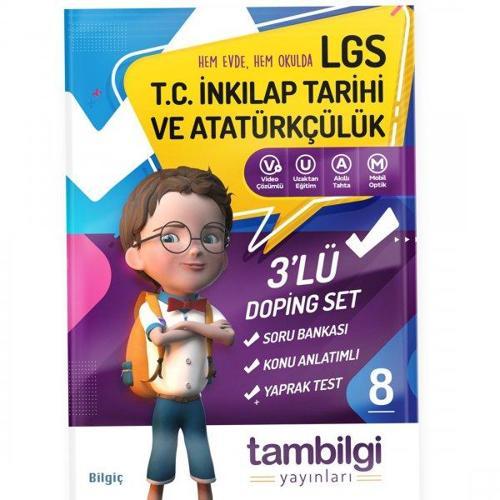 Tambilgi Yayınları 8. Sınıf T.C İnkılap Tarihi ve Atatürkçülük Doping 3'lü Set