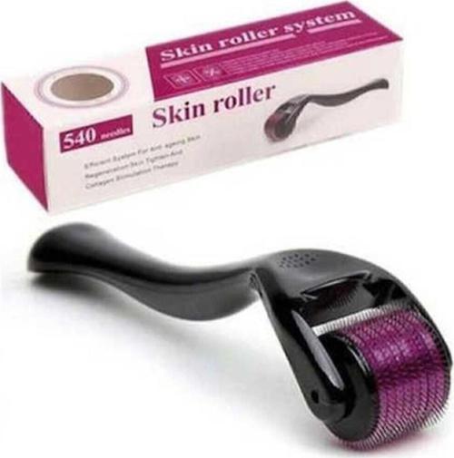 Dermaroller 1 Mm Siyah Roller Iğneli Masaj Aleti Saç Çıkarma Tarağı