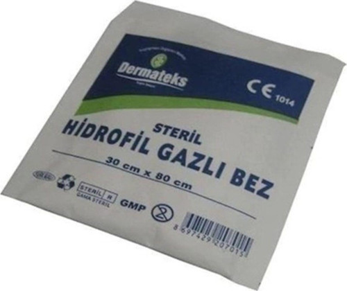 Steril Hidrofil Gazlı Bez 30 x 80 cm 50 Adet