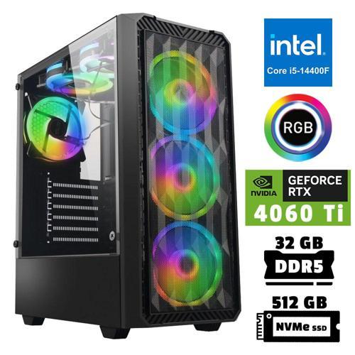 Xsr960 i5 14400F 32GB DDR5 Ram 512GB M.2 NVMe SSD 8GB RTX4060 Ti Masaüstü Oyuncu Bilgisayarı