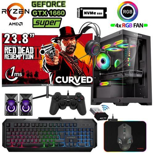 Blood x80 Ryzen 5 5600 16GB Ram 512GB M.2 SSD 6GB GTX1660 Super 23.8" Masaüstü Oyuncu Bilgisayarı