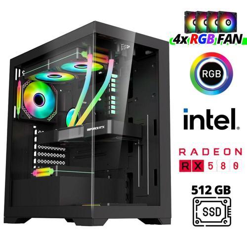 Xsr973 i5 3470 16GB Ram 512GB SSD 8GB RX580 Ekran Kartı Masaüstü Oyuncu Bilgisayarı