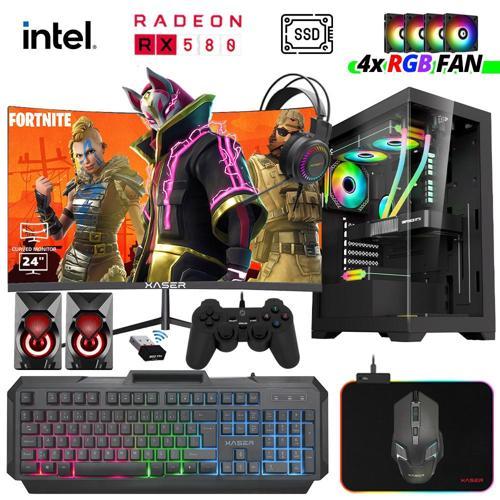 Xsr978 i7 4770 16GB Ram 512GB SSD 8GB RX580 23.8" Curved Masaüstü Oyuncu Bilgisayarı